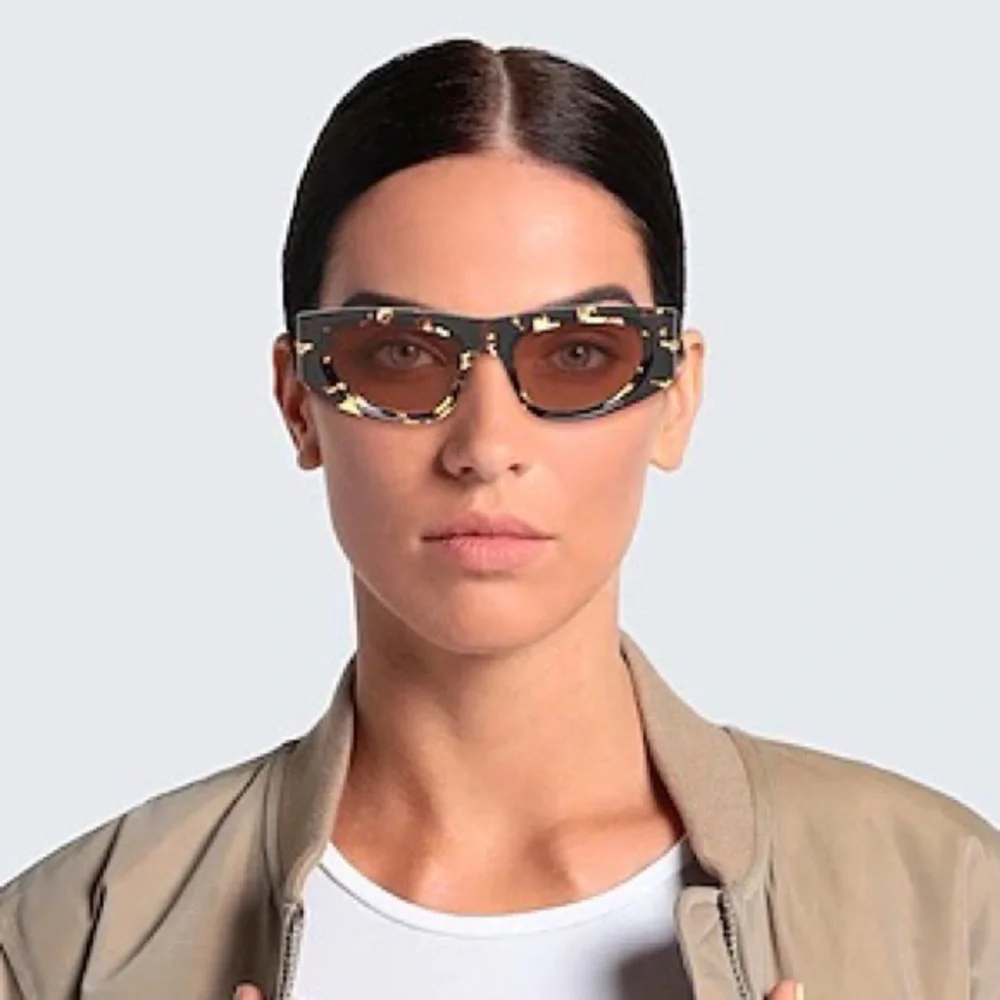 NEW BOTTEGA VENETA BV1144S 002 BROWN HAVANA CAT EYE WOMEN SUNGLASSES